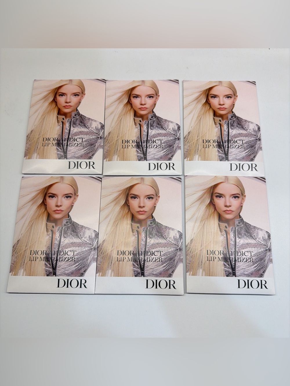 DIOR Addict Lip Maximizer Gloss Sampler Cards - Lot of 6
